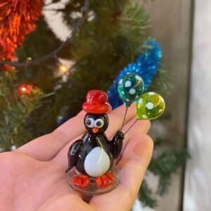MURANO CAM PENGUEN NOEL BİBLO