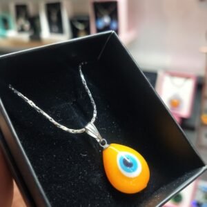Murano Cam Nazar Boncuğu Tasarım Kolye