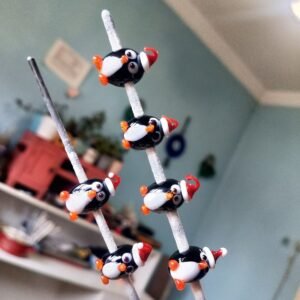 Murano Cam Penguen Tasarım Kolye Ucu Ve Bileklik 1 Adet