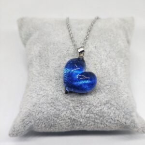 Murano Cam Kristal Tasarım Kalp Kolye