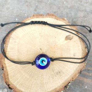 Murano Cam Mavi Nazar Boncuk Tasarım Bileklik