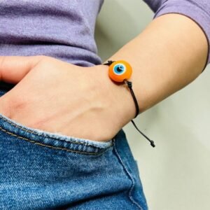 Murano Cam Nazar Boncuklu Asansör Ayarlı Bileklik