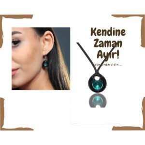 Murano Cam Turkuaz Yeşil Set Takım