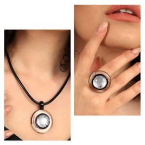 Murano Cam Madalyon Set