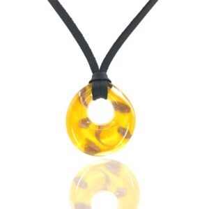 Murano Cam Turmalin Güneş Kolye